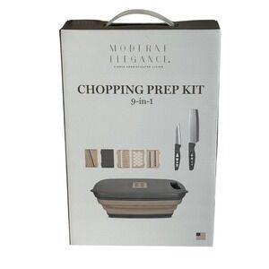NEW Moderne Elegance Chopping Prep Kit Collapsible Food‎ Container  with Knives